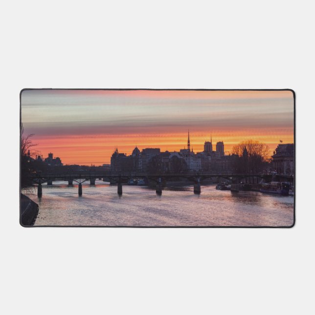 Sunrise over Ile de la Cite and Notre Dame - Paris Desk Mat (Front)