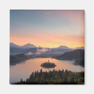 Sunrise over Lake Bled magnet