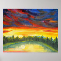 Sunrise over lake
