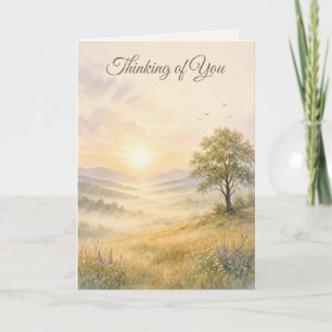 Sunrise Over Misty Meadow Thinking of You Card