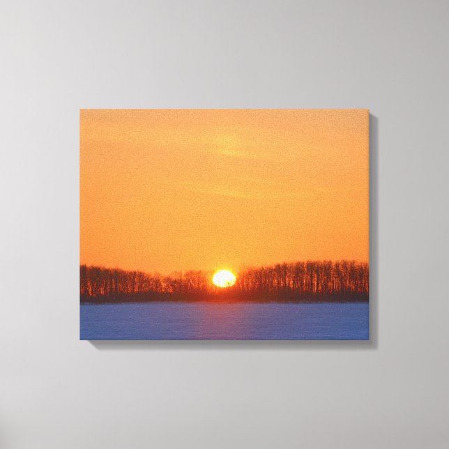 Sunrise Over Prairie | Manitoba, Canada Canvas Print (Front)