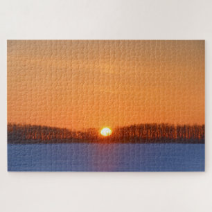 Sunrise Over Prairie   Manitoba, Canada Jigsaw Puzzle
