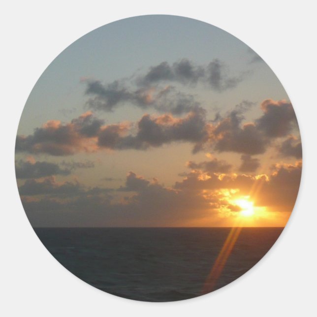 Sunrise over San Juan I Puerto Rico Classic Round Sticker (Front)