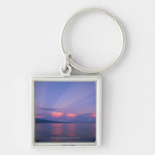 Sunrise over sea keychain