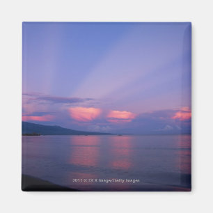Sunrise over sea magnet