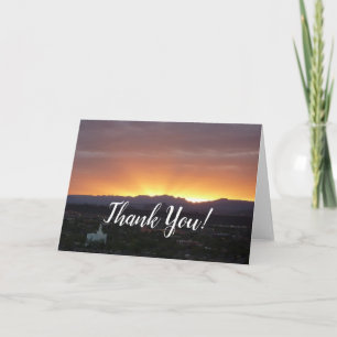 Sunrise over St. George Utah Landscape Thank You Card
