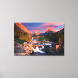 Sunrise over Swiftcurrent Creek Canvas Print
