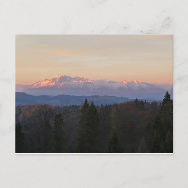 Sunrise over Tatras Postcard (Front)