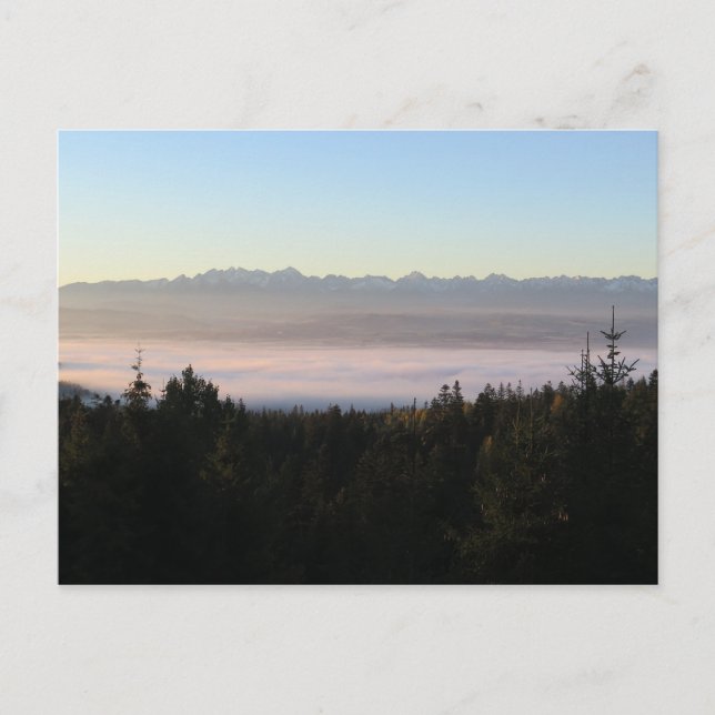 Sunrise over Tatras Postcard (Front)