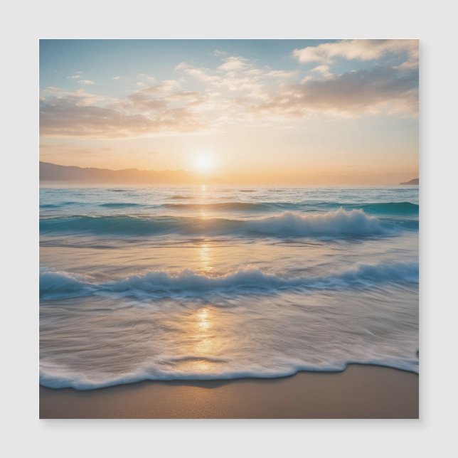 Sunrise Over the Beach Magnetic Card (Front)