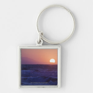 Sunrise Over The Malaga Bay Keychain