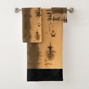 Sunrise over the marsh bath towel set