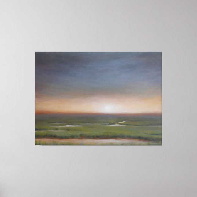 Sunrise Over the Marsh - Canvas Print (Front)