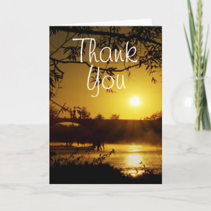 Sunrise over the Maumee river Thank You Card