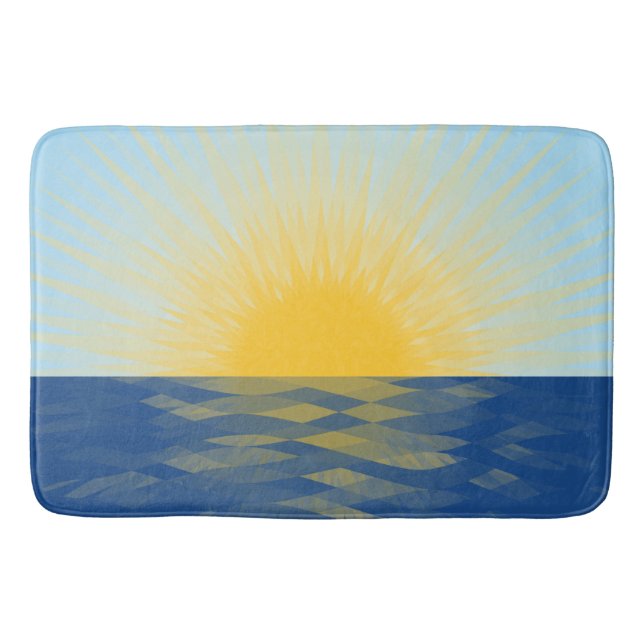 Sunrise over the Ocean New Beginnings Bath Mat (Front)