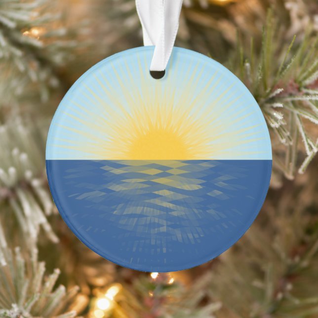 Sunrise over the Ocean New Beginnings Ornament (Tree)