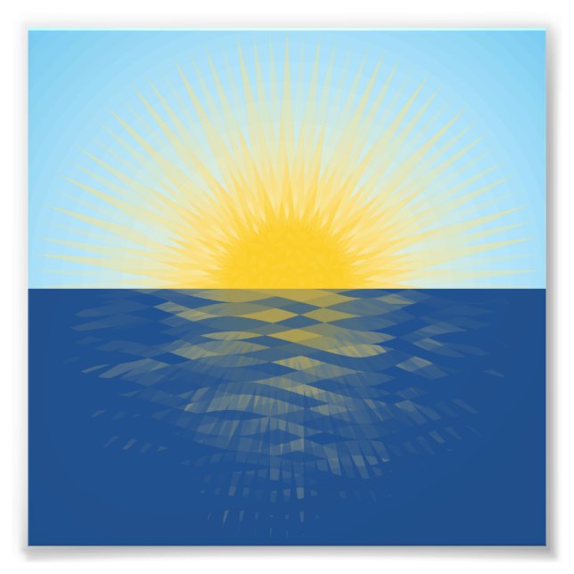 Sunrise over the Ocean New Beginnings Photo Print (Front)