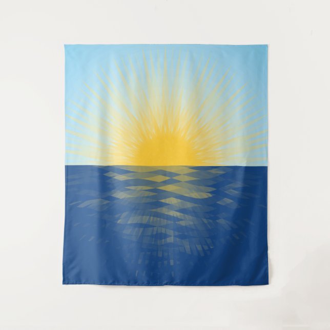 Sunrise over the Ocean New Beginnings Tapestry (Front)