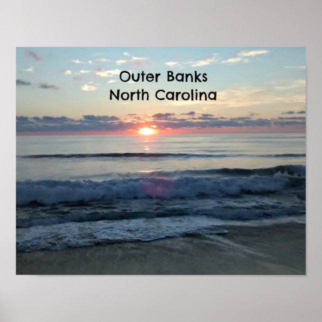 Sunrise over the Outer Banks of North Carolina Poster (Front)