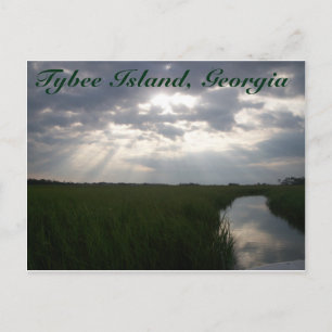 Sunrise over the Salt Marsh   Tybee Island, GA Postcard