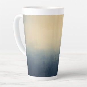 Sunrise Over the Skyline – Abstract Gradient City  Latte Mug