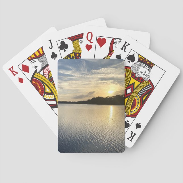 Sunrise Over Wildcat Lake Playing Cards (Back)