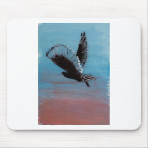 Sunrise Owl Flying Bird Mouse Pad