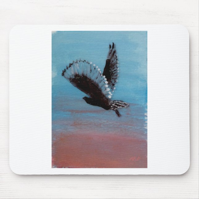 Sunrise Owl Flying Bird Mouse Pad (Front)