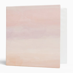 Sunrise Peach Blush Pink Tie Dye Watercolor Ombre Binder