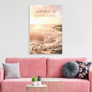 Sunrise Photo Decor over the Beach with Quote