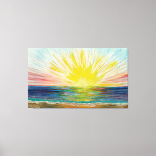 Sunrise ray reflections canvas print
