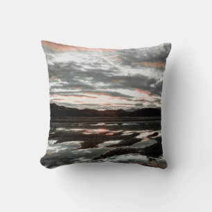 Sunrise reflections at Lago Grey. Torres del Throw Pillow