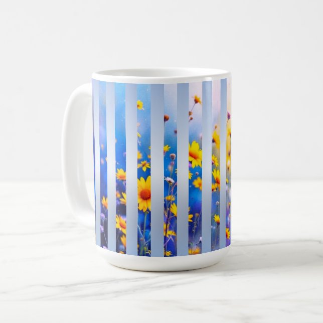 Sunrise Reflections Stripes Coffee Mug (Front Left)