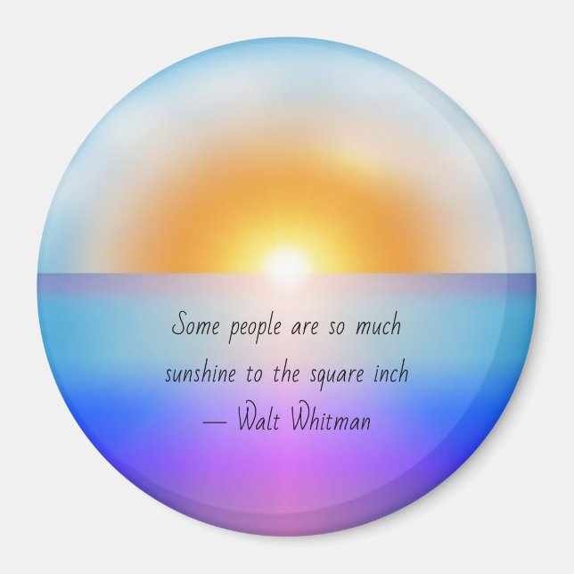Sunrise -Refrigerator Magnet with beautiful quote (Front)