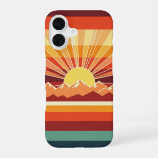 Sunrise Retro Peaks iPhone 16 Case