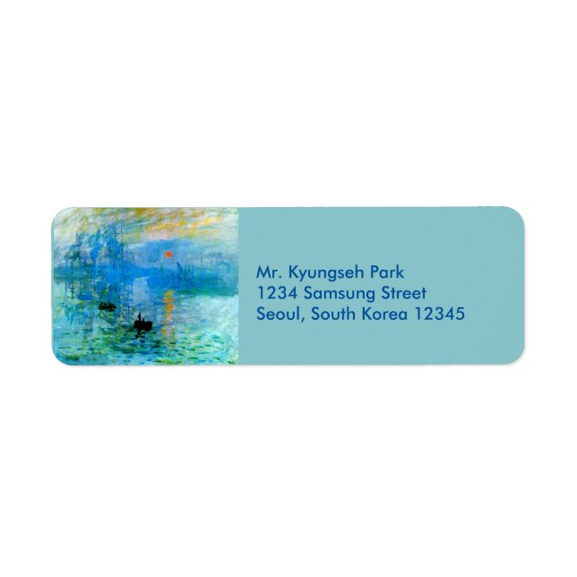 Sunrise Return Address Labels (Front)