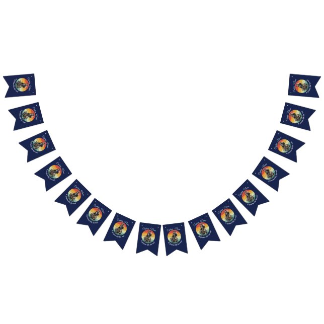 Sunrise Rum Skeleton Party Pirate Bunting Flags (All)