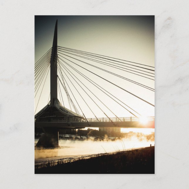 Sunrise Saint Boniface Bridge 02 Postcard (Front)