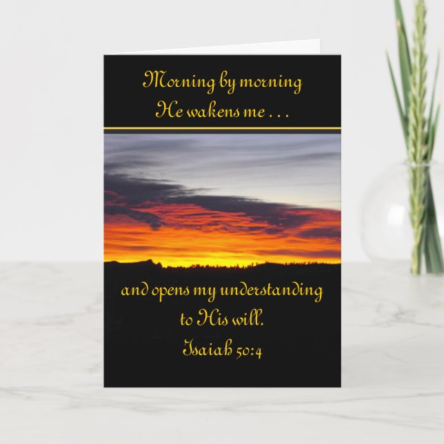 Sunrise Scripture Customized Greeting Card (Front)