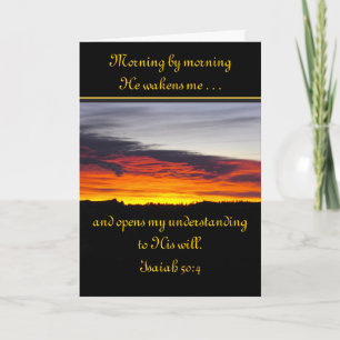 Sunrise Scripture Customized Greeting Card