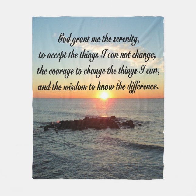 SUNRISE SERENITY PRAYER FLEECE BLANKET (Front)