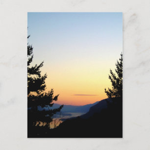 Sunrise Silhouette on the Columbia Gorge Postcard