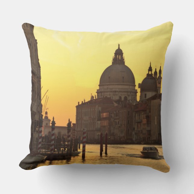 Sunrise sky colours near San Maria Del Giglio Throw Pillow (Front)