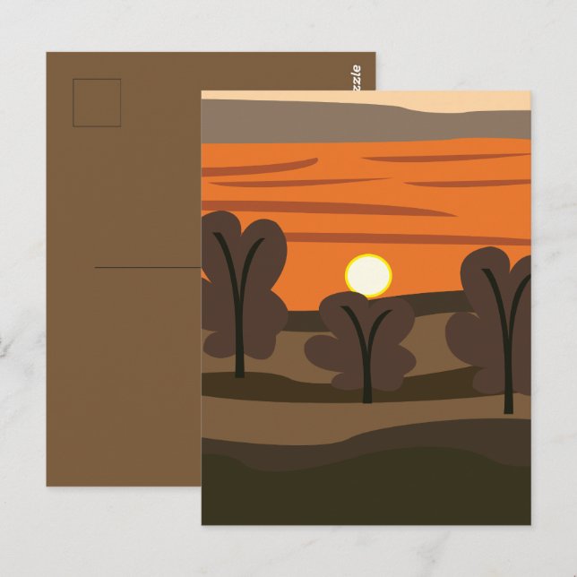 Sunrise Sky Scenic Travel Postcard (Front/Back)