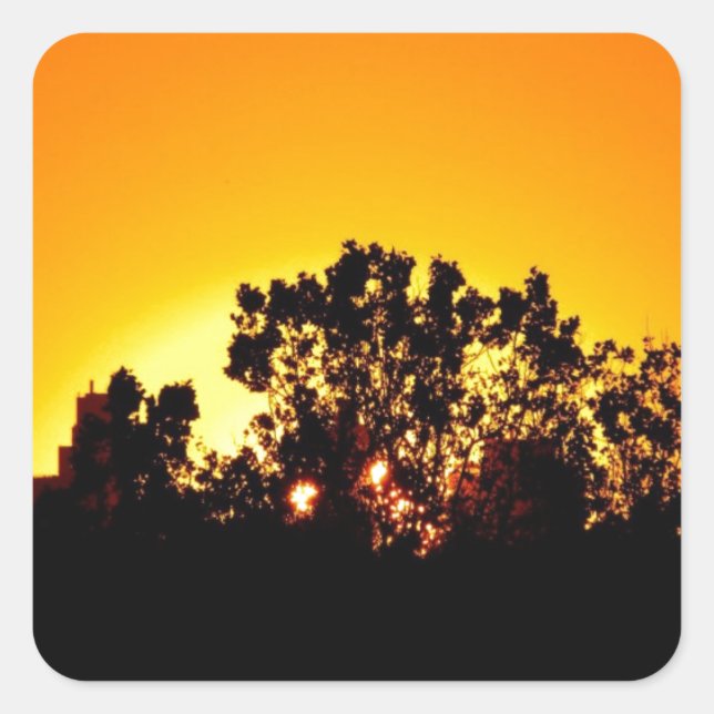 Sunrise Square Sticker (Front)