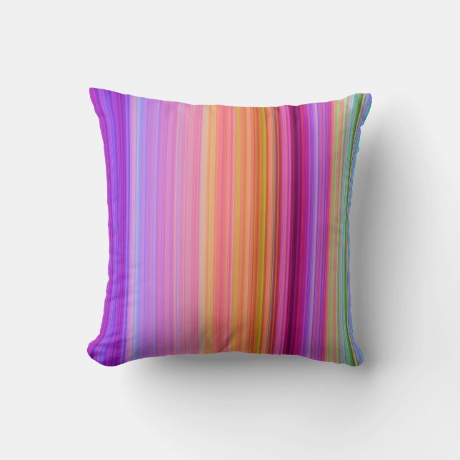 Sunrise Stripes Throw Pillow (Front)