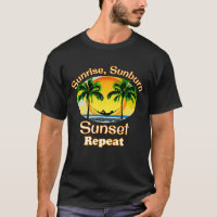 Sunrise Sunburn Sunset Repeat Funny Beach Summer