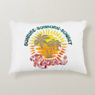 Sunrise-Sunburn-Sunset-Repeat   Golden Palm Trees Accent Pillow