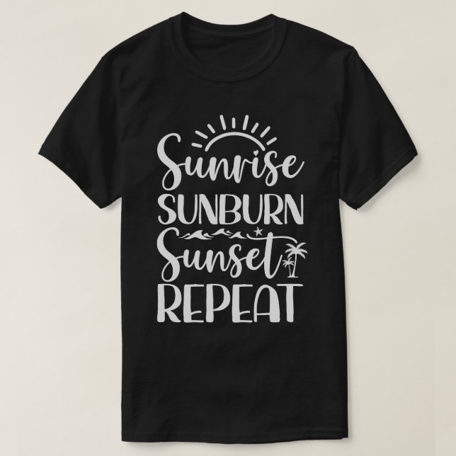 Sunrise Sunburn Sunset Repeat Matching Family Vaca T-Shirt (Design Front)