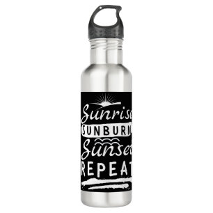 Sunrise Sunburn Sunset Repeat Summer Beach 710 Ml Water Bottle